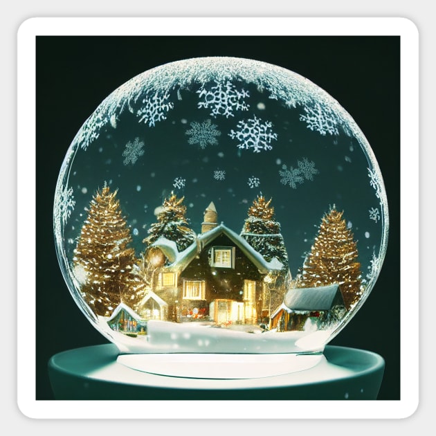 Merry Christmas Snowglobe III Sticker by RoseAesthetic